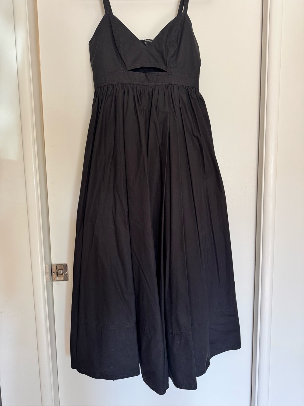 Banana Republic Black Spaghetti Strap Midi Dress